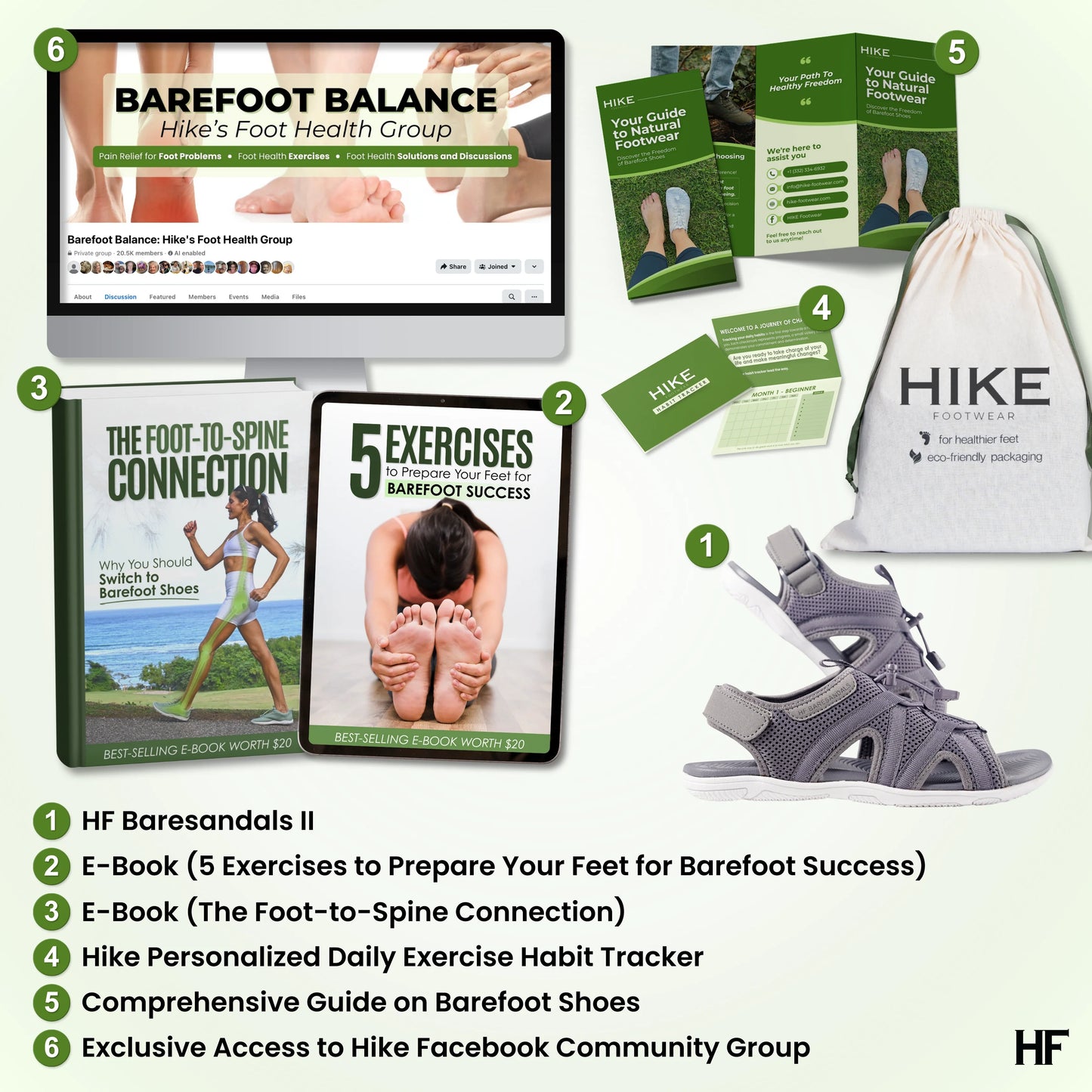 HF Baresandals II - Ergonomic Footbed & Ultra-Lightweight Barefoot Sandals (Unisex) (Buy 1 pair, get 1 pair free)