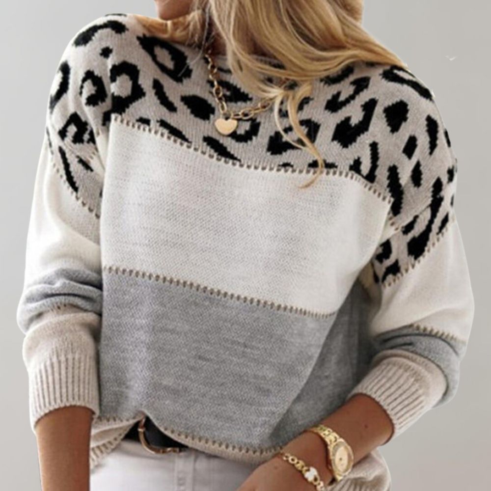 Charlene | Leopard Print Casual Sweater | Last Day 80% Off!