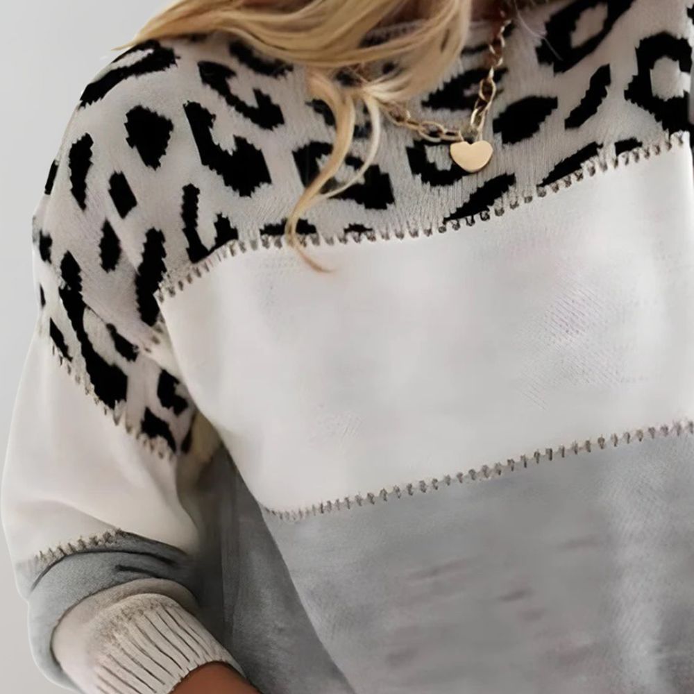 Charlene | Leopard Print Casual Sweater | Last Day 80% Off!