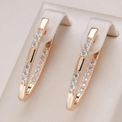 Elegant Zirconia Earrings in Gold | Last day 80% off!