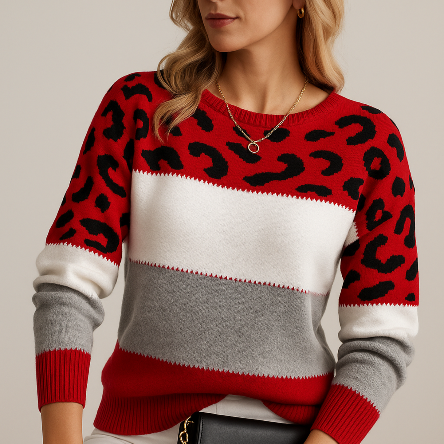 Charlene | Leopard Print Casual Sweater | Last Day 80% Off!