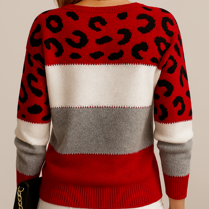 Charlene | Leopard Print Casual Sweater | Last Day 80% Off!