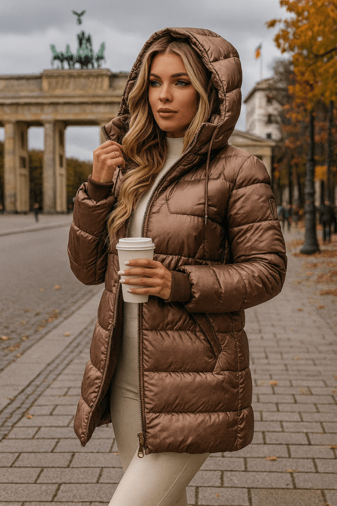 Lina | Long, warm quilted jacket with generous hood | Last Day 80% Off!