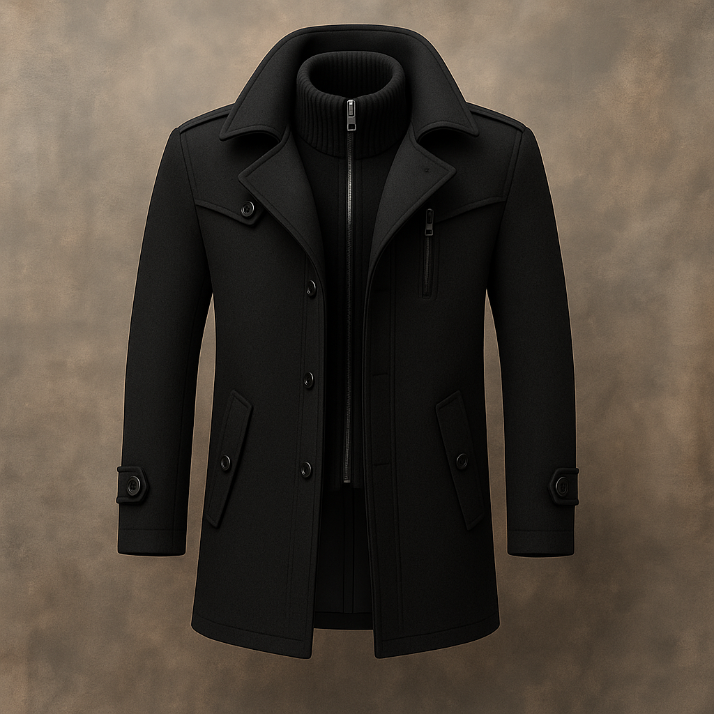 Luxury Men's Winter Coat with Collar - Thomas