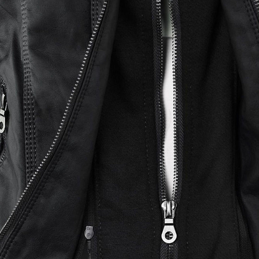 Olivia™ | Waterproof Women's Leather Jacket with Hood Last day 80% off!