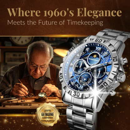 Luxury Chronograph Watch with Metal Band | Last day 80% off!