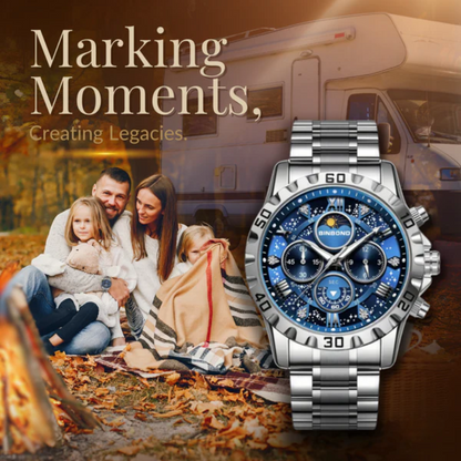 Luxury Chronograph Watch with Metal Band | Last day 80% off!