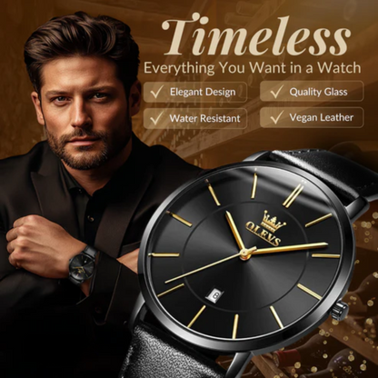 Leather Band Car Date Watch | Last day 80% off!