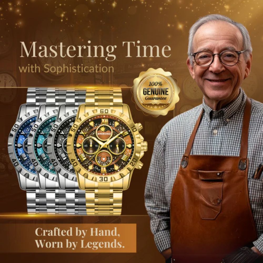 Luxury Chronograph Watch with Metal Band | Last day 80% off!