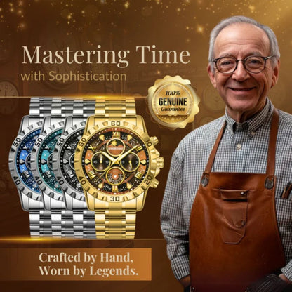 Luxury Chronograph Watch with Metal Band | Last day 80% off!