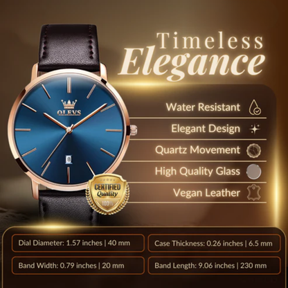 Leather Band Car Date Watch | Last day 80% off!