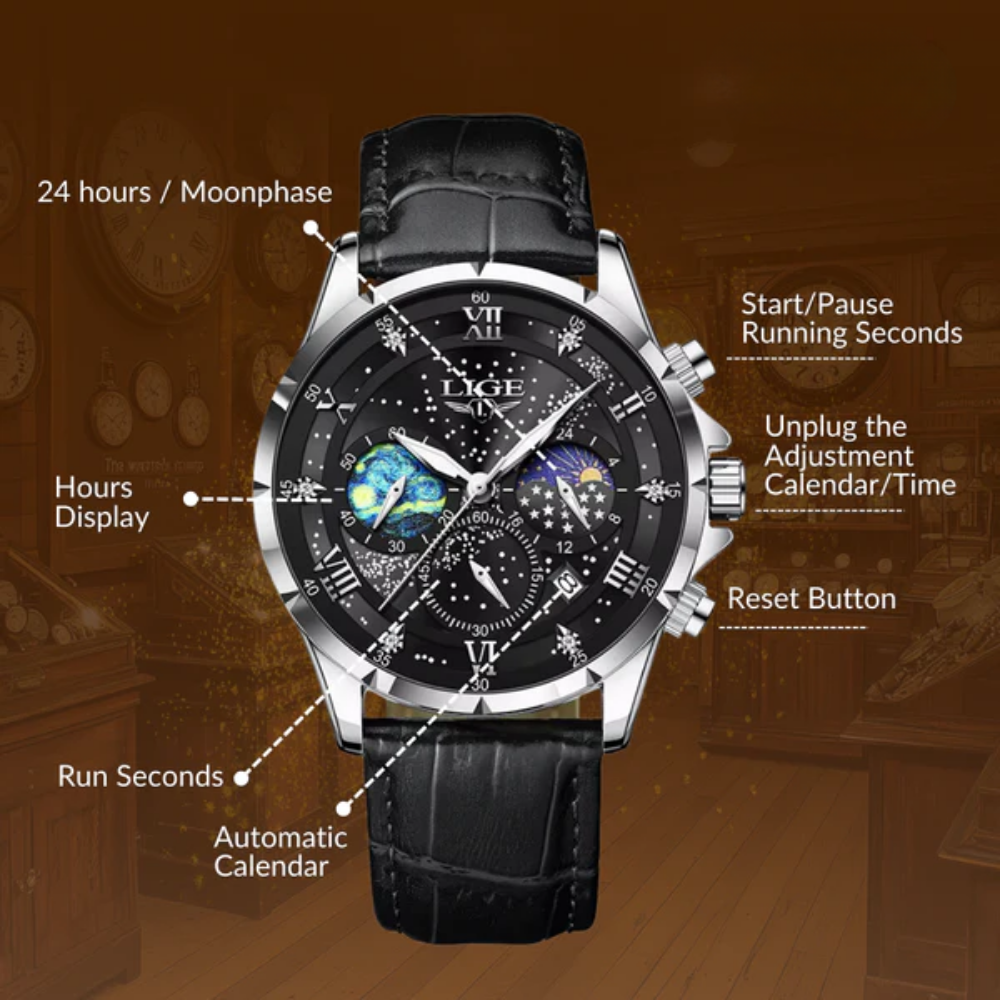 Elegant Moonphase Watch | Last day 80% off!