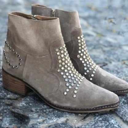 Cadence | Ankle Boots With Studs | Last Day 80% Off!