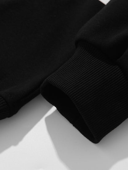 Relaxed Fit Colour Block Patchwork Polo Sweatshirt | Last Day 80% Off!