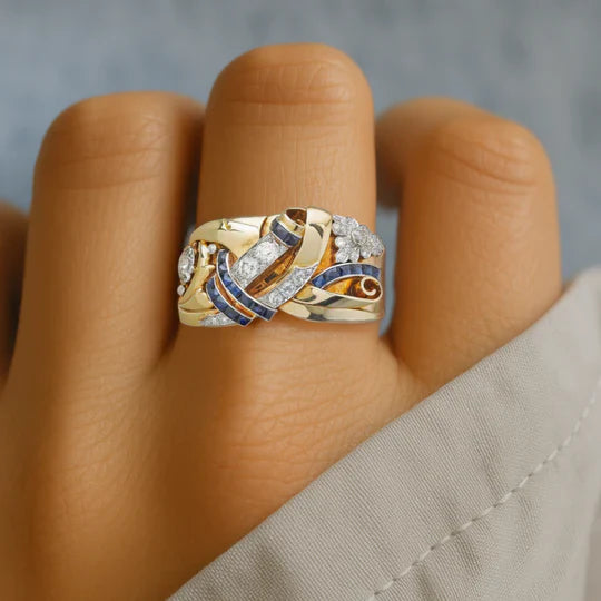 Gold Vintage Zirconia Ring | Last Day 80% Off!
