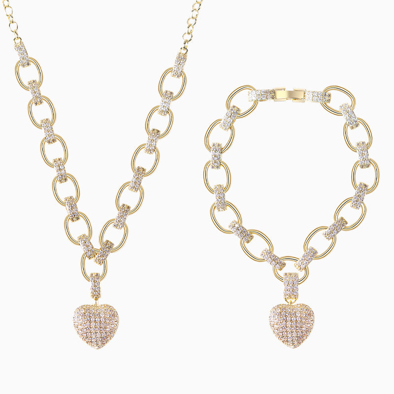 The Hills Heart Pendant Jewelry Set | Last day 80% off!
