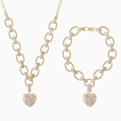 The Hills Heart Pendant Jewelry Set | Last day 80% off!