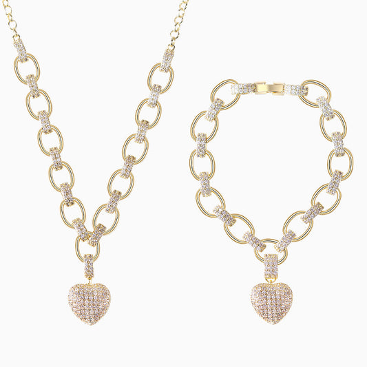 The Hills Heart Pendant Jewelry Set | Last day 80% off!