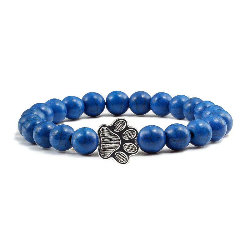 Beaded Paw Bracelet – Natural Stone Design | Last Day 80% Off!