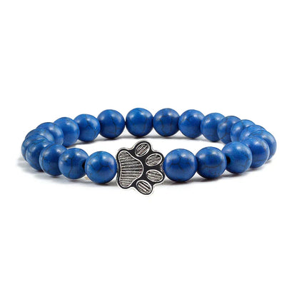 Beaded Paw Bracelet – Natural Stone Design | Last Day 80% Off!