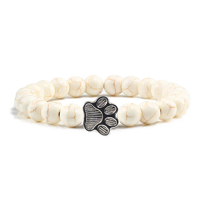 Beaded Paw Bracelet – Natural Stone Design | Last Day 80% Off!