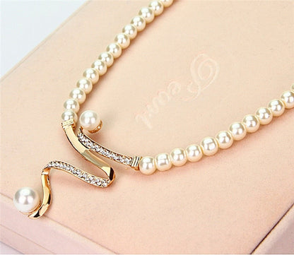 Natural Pearl Necklace + Earrings Set | Last day 80% off!