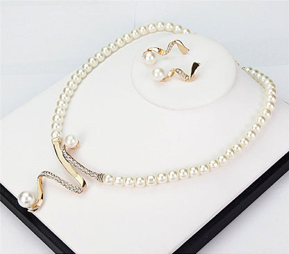 Natural Pearl Necklace + Earrings Set | Last day 80% off!