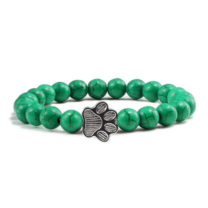 Beaded Paw Bracelet – Natural Stone Design | Last Day 80% Off!