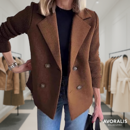 Harper | Button patchwork sleeves casual coat Last day 80% off!