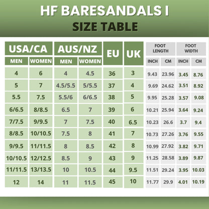 HF Baresandals I - Ergonomic Footbed & Ultra-Lightweight Barefoot Sandals (Buy 1 pair, get 1 pair free)