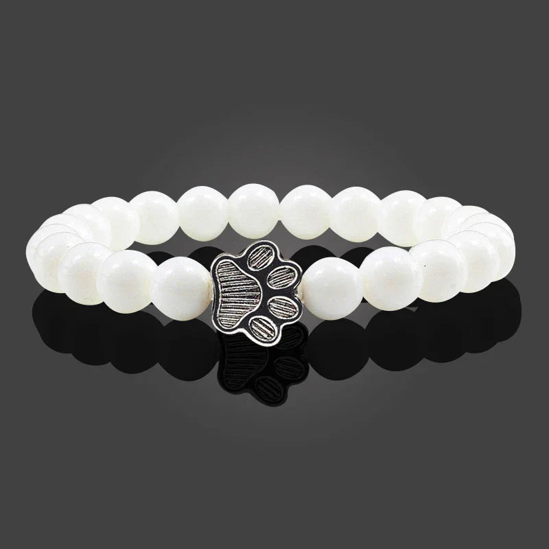 Beaded Paw Bracelet – Natural Stone Design | Last Day 80% Off!