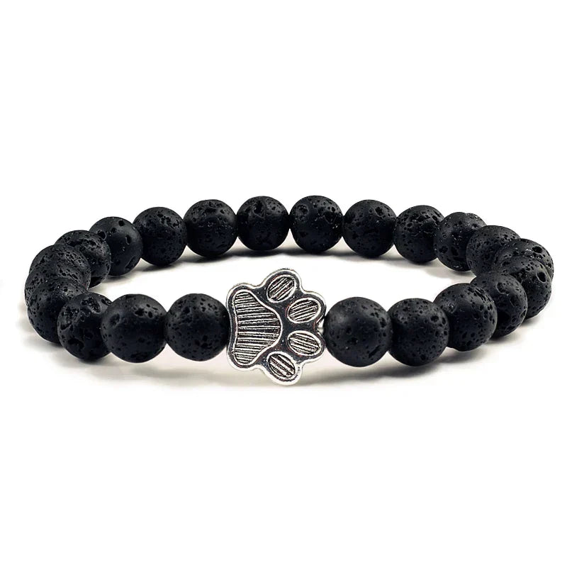 Beaded Paw Bracelet – Natural Stone Design | Last Day 80% Off!