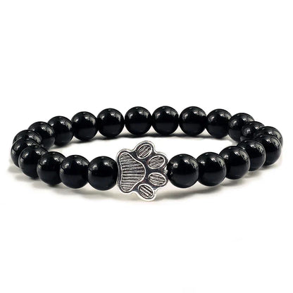 Beaded Paw Bracelet – Natural Stone Design | Last Day 80% Off!