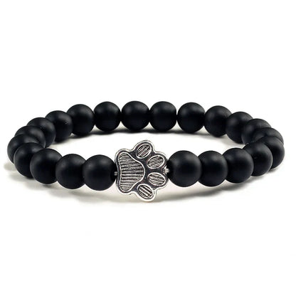 Beaded Paw Bracelet – Natural Stone Design | Last Day 80% Off!