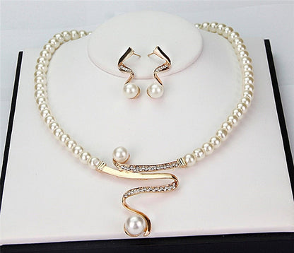 Natural Pearl Necklace + Earrings Set | Last day 80% off!