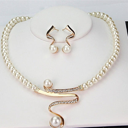 Natural Pearl Necklace + Earrings Set | Last day 80% off!