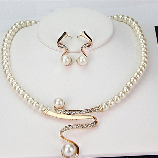 Natural Pearl Necklace + Earrings Set | Last day 80% off!