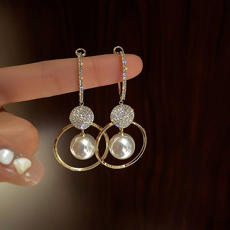 Zerra Luxe Earrings with Cultured Pearls and Zirconia | Last Day 80% Discount!
