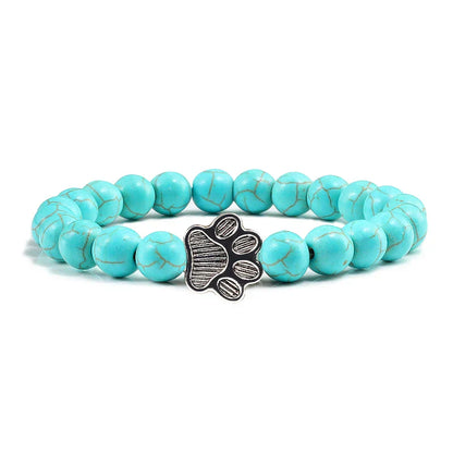 Beaded Paw Bracelet – Natural Stone Design | Last Day 80% Off!