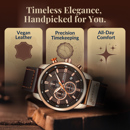 Elegant Quartz Watch with Leather Strap™ by Wilson | Last Day 80% Off!