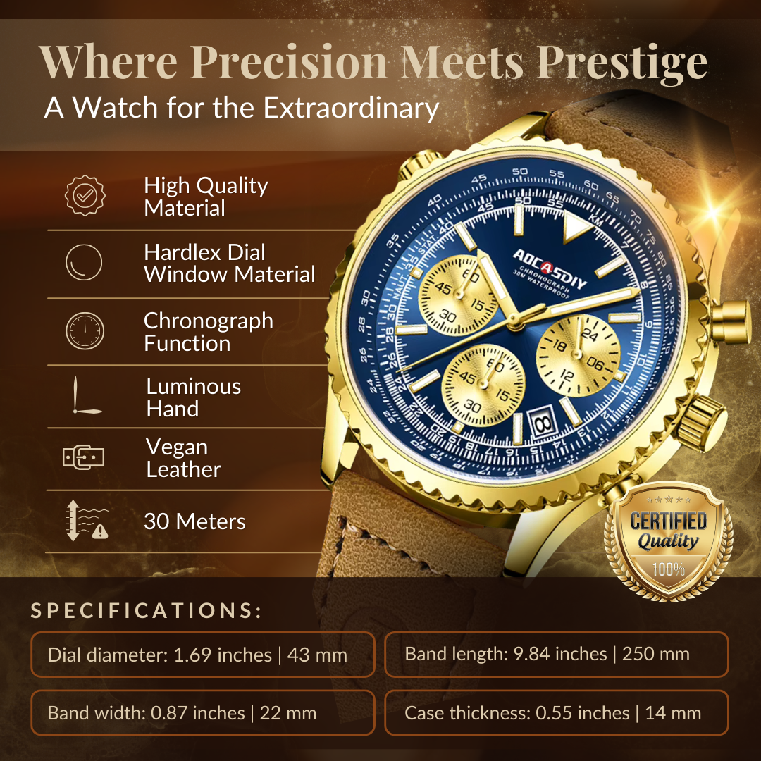 Luxury Chronograph Watch | Last day 80% off!