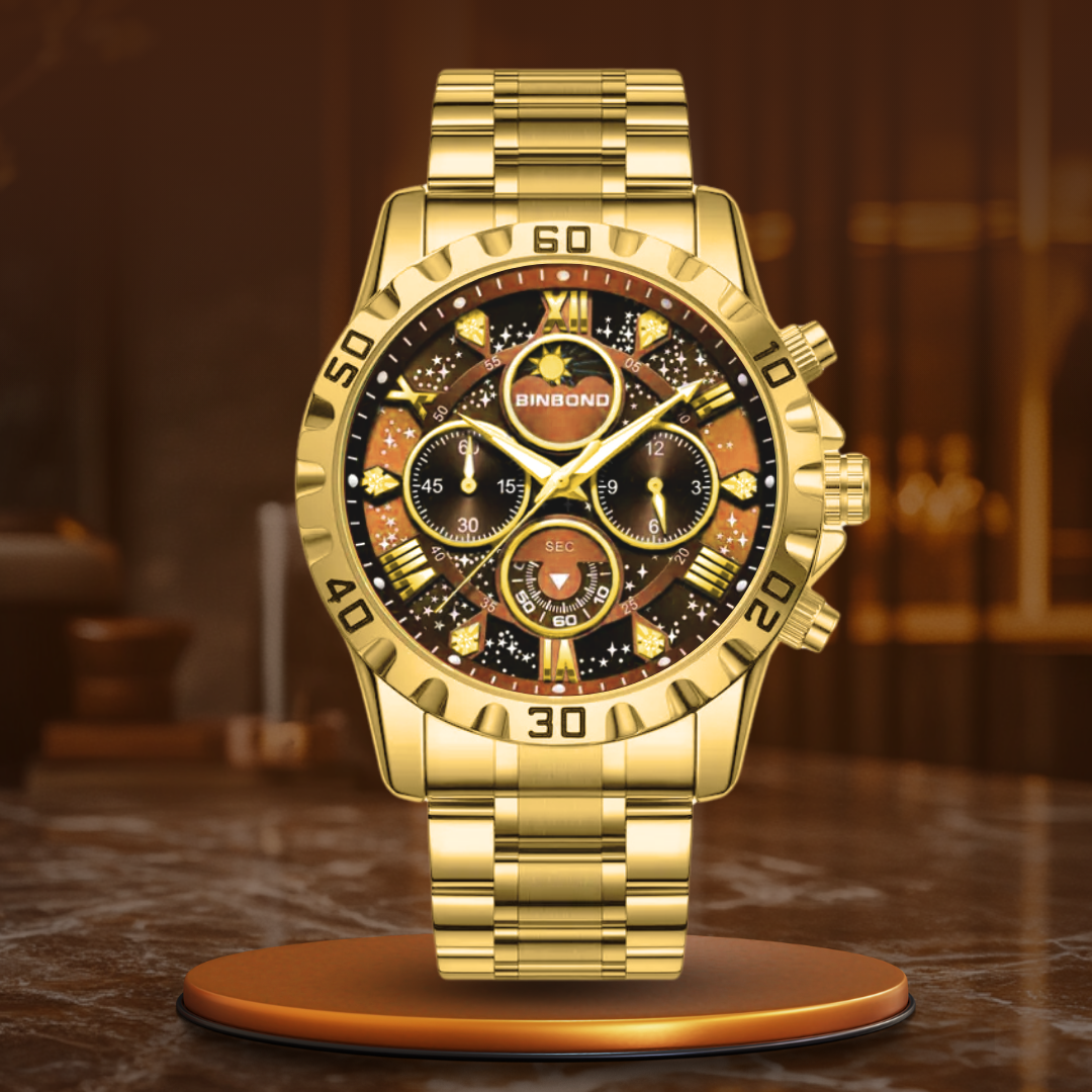 Luxury Chronograph Watch with Metal Strap™ - Wilson | Last Day 80% Off!