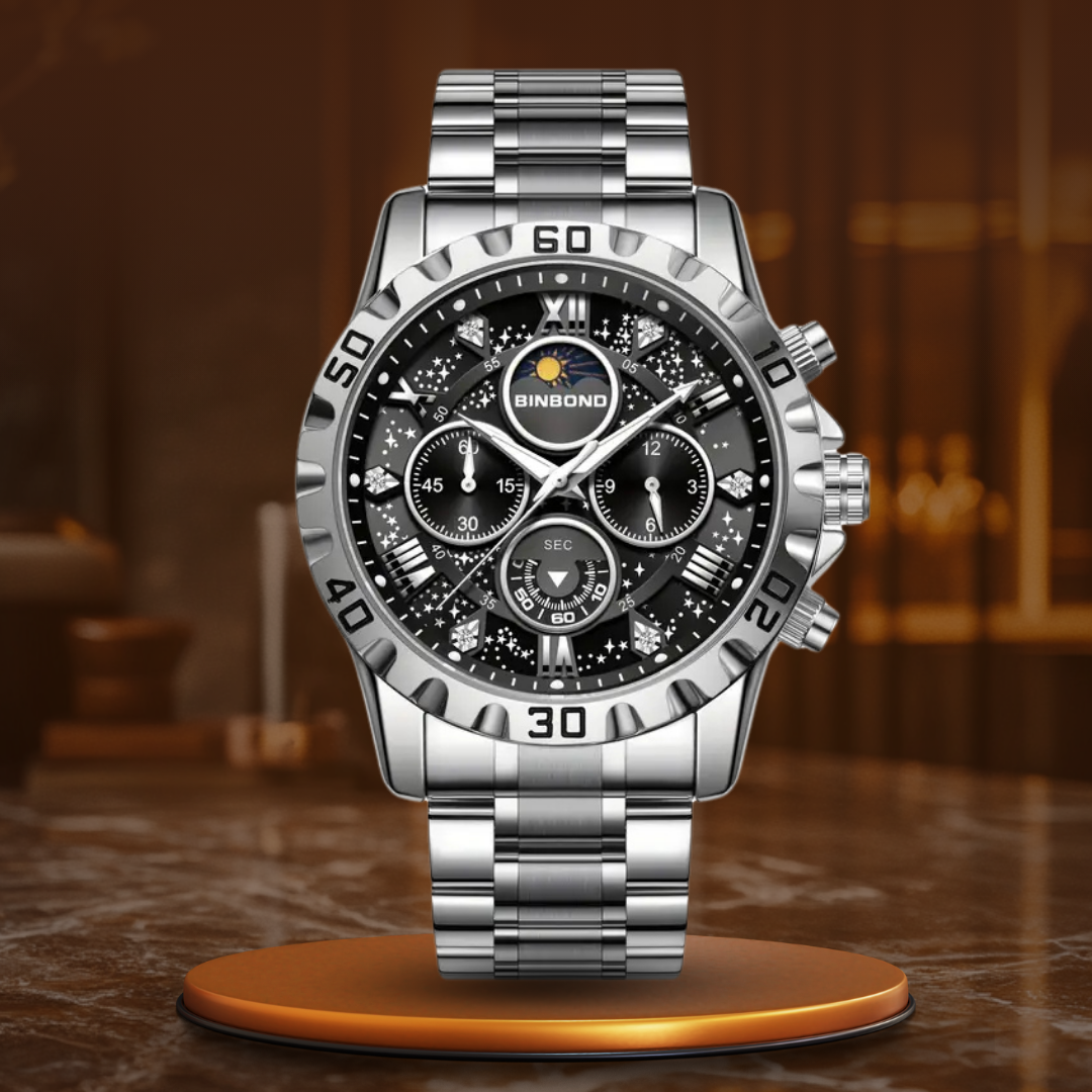 Luxury Chronograph Watch with Metal Strap™ - Wilson | Last Day 80% Off!