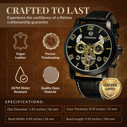 Luxury Tourbillon Automatic Mechanical Watch | Last day 80% off!