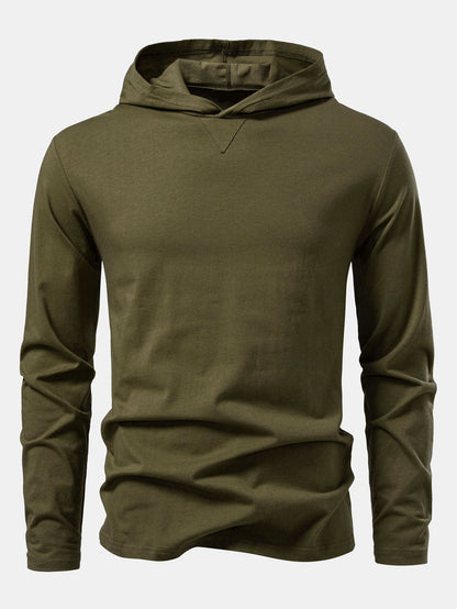 Long Sleeve Cotton Hoodie T-Shirt | Last day 80% off!