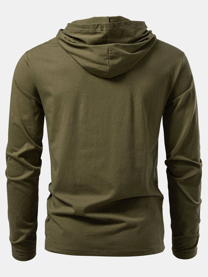 Long Sleeve Cotton Hoodie T-Shirt | Last day 80% off!