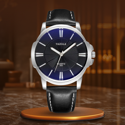 Luxurious Blue Glass Leather Watch™ - Wilson | Last Day 80% Off!