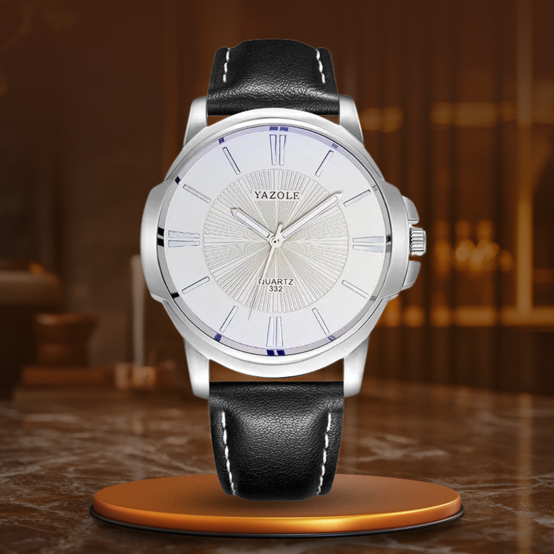 Luxurious Blue Glass Leather Watch™ - Wilson | Last Day 80% Off!