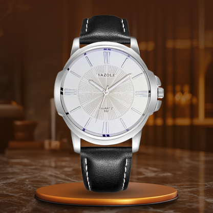 Luxurious Blue Glass Leather Watch™ - Wilson | Last Day 80% Off!