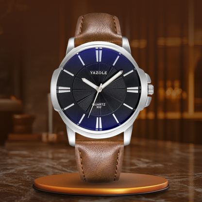 Luxurious Blue Glass Leather Watch™ - Wilson | Last Day 80% Off!